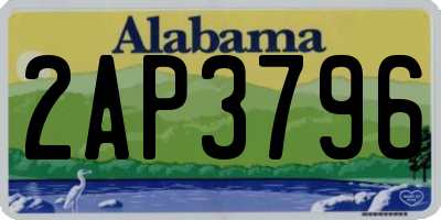 AL license plate 2AP3796