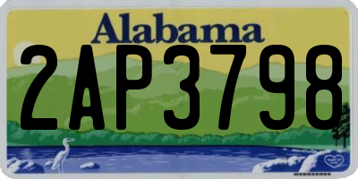 AL license plate 2AP3798