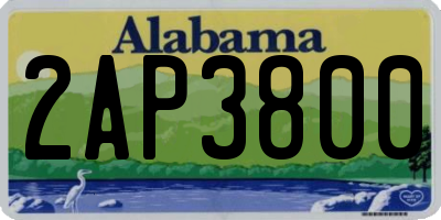 AL license plate 2AP3800