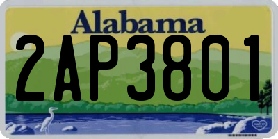 AL license plate 2AP3801