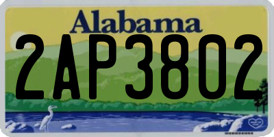 AL license plate 2AP3802