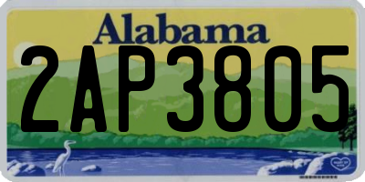 AL license plate 2AP3805