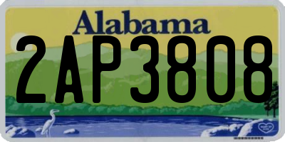 AL license plate 2AP3808