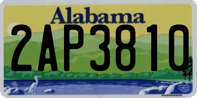 AL license plate 2AP3810