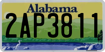 AL license plate 2AP3811