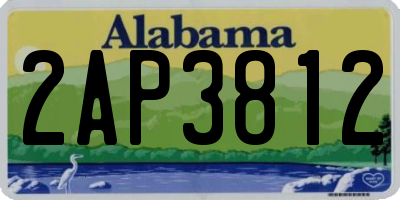 AL license plate 2AP3812