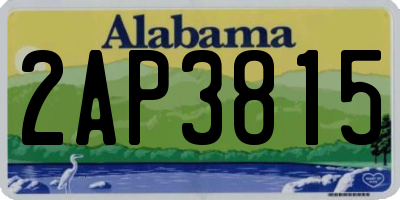 AL license plate 2AP3815