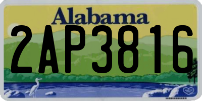 AL license plate 2AP3816