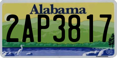 AL license plate 2AP3817
