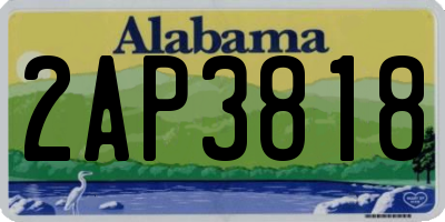 AL license plate 2AP3818