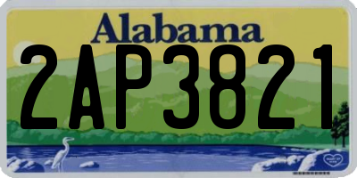 AL license plate 2AP3821