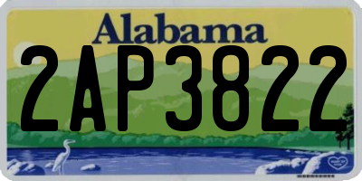 AL license plate 2AP3822