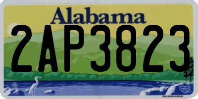 AL license plate 2AP3823