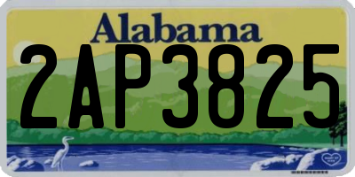 AL license plate 2AP3825