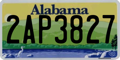 AL license plate 2AP3827
