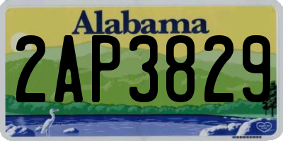 AL license plate 2AP3829
