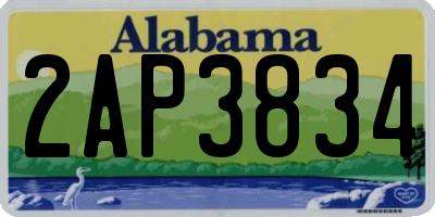 AL license plate 2AP3834