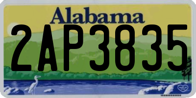 AL license plate 2AP3835