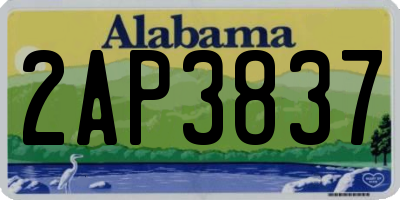AL license plate 2AP3837