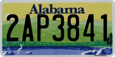 AL license plate 2AP3841
