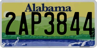 AL license plate 2AP3844