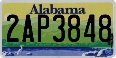 AL license plate 2AP3848