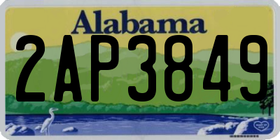 AL license plate 2AP3849