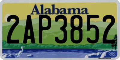 AL license plate 2AP3852