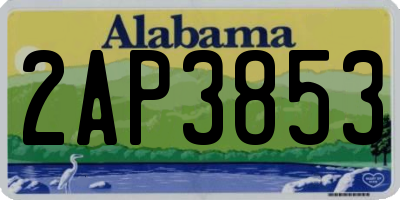 AL license plate 2AP3853