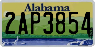 AL license plate 2AP3854