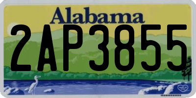 AL license plate 2AP3855