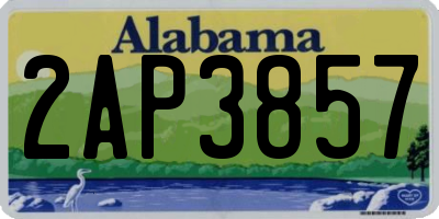 AL license plate 2AP3857