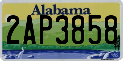 AL license plate 2AP3858