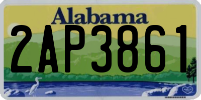 AL license plate 2AP3861