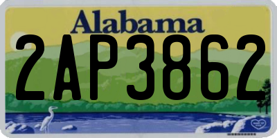 AL license plate 2AP3862