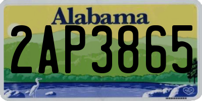 AL license plate 2AP3865