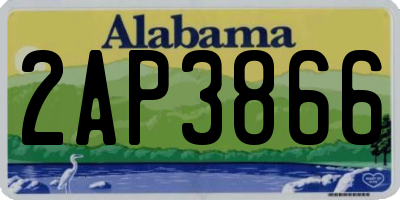 AL license plate 2AP3866