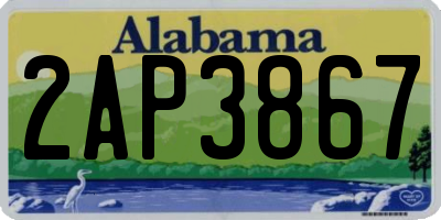 AL license plate 2AP3867