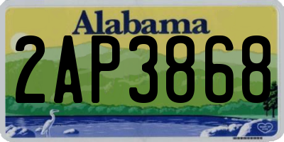 AL license plate 2AP3868