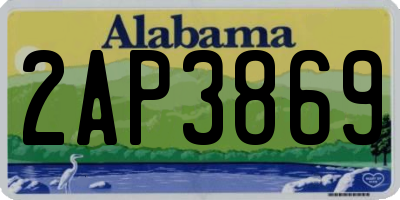 AL license plate 2AP3869
