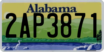 AL license plate 2AP3871
