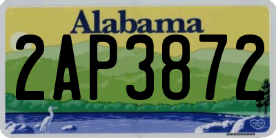 AL license plate 2AP3872