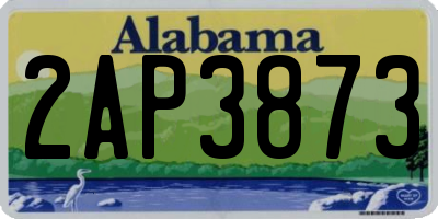 AL license plate 2AP3873