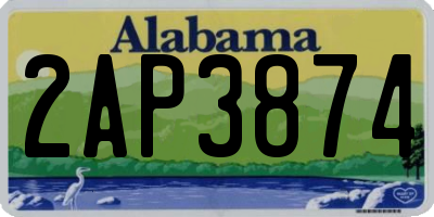 AL license plate 2AP3874