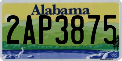 AL license plate 2AP3875