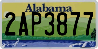 AL license plate 2AP3877