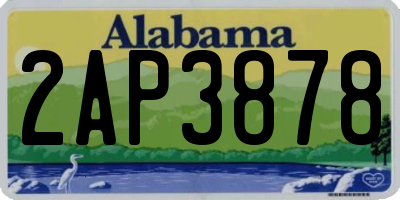 AL license plate 2AP3878