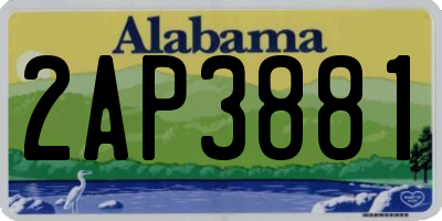 AL license plate 2AP3881