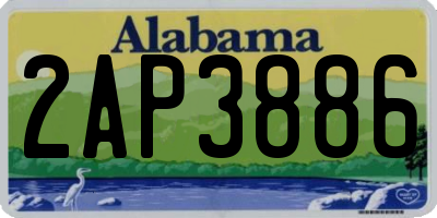 AL license plate 2AP3886