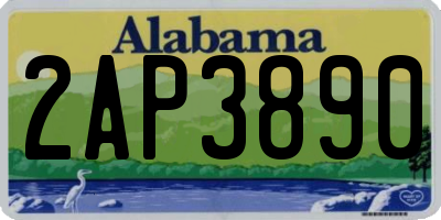 AL license plate 2AP3890